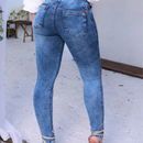 Calça Feminina Jeans Rena Cintura Alta Com Elastano