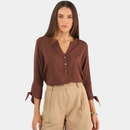 Blusa Feminina de Viscose com Laço