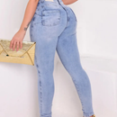 Calça Feminina Jeans Jen Cintura Alta Com Elastano