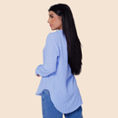 Camisa Feminina Social Listrada com Botões