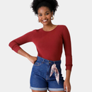 Short Feminino Jeans com Lenço Azul