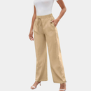 Calça Feminina Cargo de Cintura Alta e Perna Larga