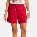 Short Feminino em Linho Vermelho