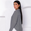 Camisa Feminina Social Clássica Listrada com Botões