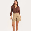 Blusa Feminina de Viscose com Laço