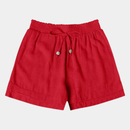 Short Feminino em Linho Vermelho