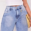 Calça Feminina Jeans Jen Cintura Alta Com Elastano