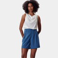 Short Feminino Alfaiataria Azul